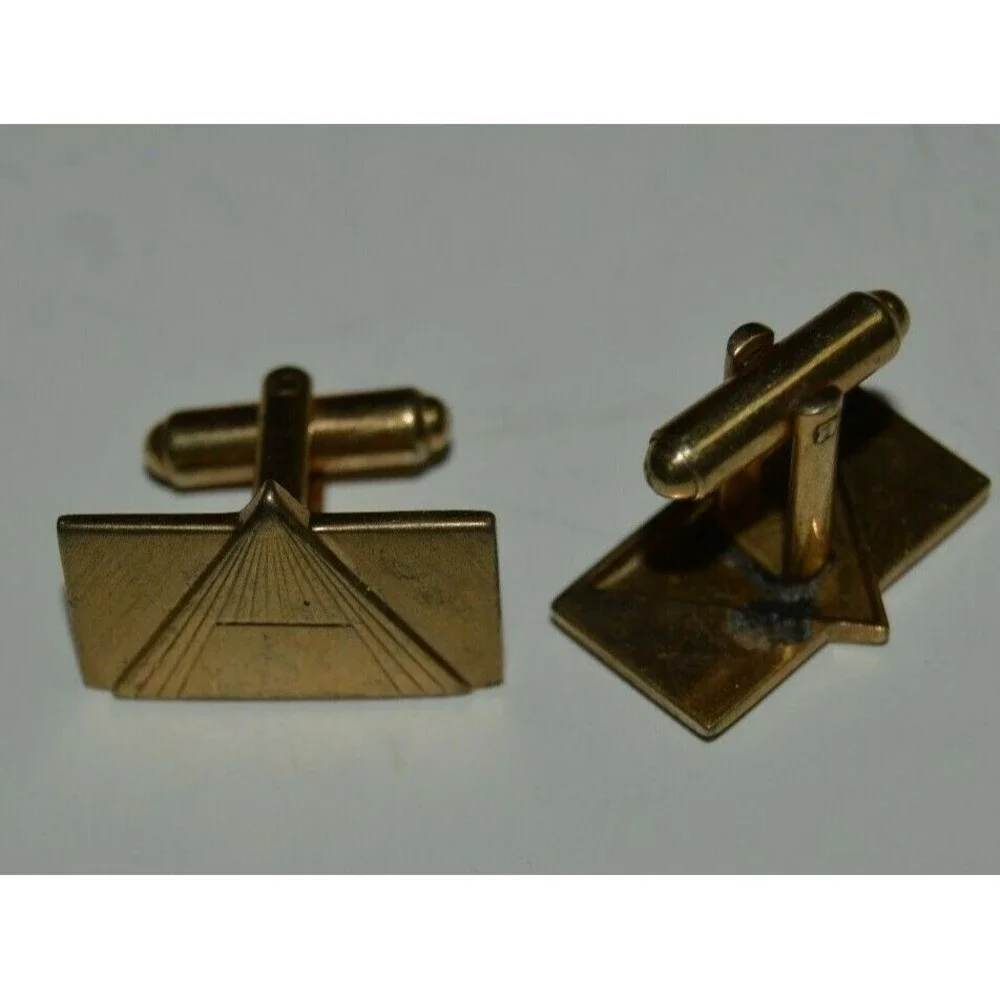 Nice Vintage SPEIDEL Brass PYRAMIDS Men's Classic Cuff Links Rare
